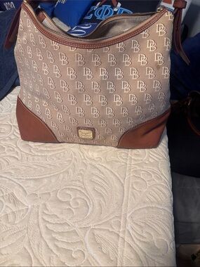 Dooney & Bourke Tan and Brown Hobo Bag